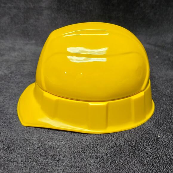 Vintage Avon Yellow Construction Hard Hat & Glass Hammer After Shave Decanter - Picture 6 of 10